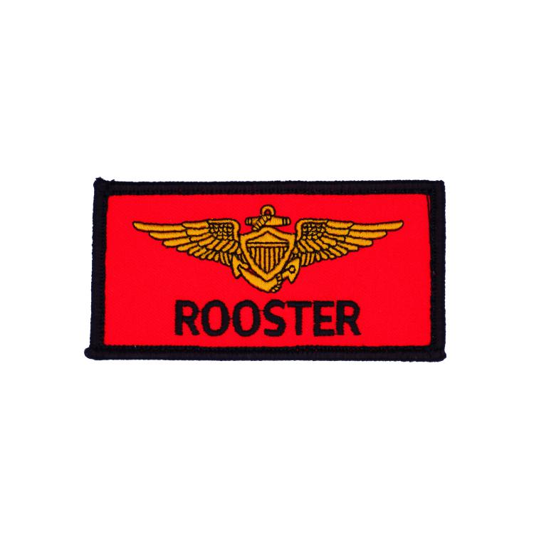 トップガン マーヴェリック マーベリック ロゴ ワッペン パッチ ROOSTER ルースター アメリカ軍 PK51-TK ベルクロ付き TOP GUN TOPGUN MAVERICK ネームタグ レッド/ブラック【C】