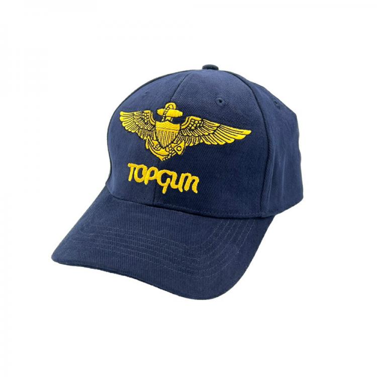 TOP GUN MAVERICK ウィングマーク キャップ 帽子 C93-TK ワッペン 刺繍 CAP 野球帽 コーデュロイ トップガン マーヴェリック ネイビー/イエロー