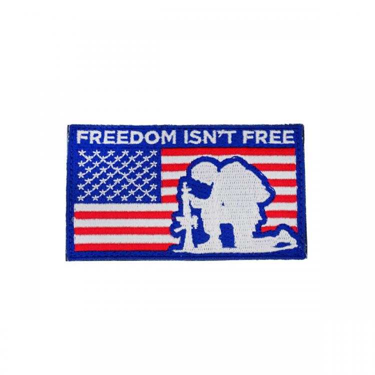 ROTHCO ロスコ 星条旗 ワッペン 刺繍 パッチ 兵士 FREEDOM ISN'T FREE シルエット RPATCH-003 ベルクロ付