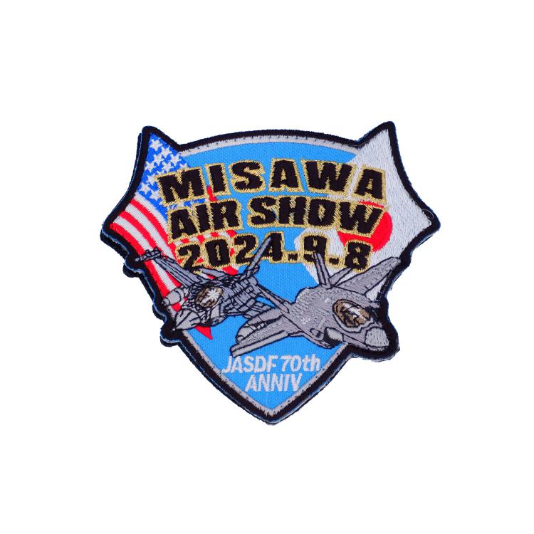 航空自衛隊 三沢基地航空祭 2024 来場記念 限定 パッチ ワッペン PA-MISAWA2024-TZ 刺繍 F-35戦闘機 F-16戦闘機 JASDF 70th ANNIVERSARY MISAWA AIR BASE 2024.9.8 MISAWA AIR SHOW 2024年 9月8日 両面ベルクロ付き【C】